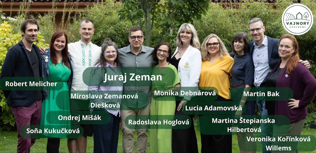 Skupinová fotografia tímu Vajnory spoločne s menami všetkých členov